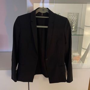 Elie Tahari fitted black dress blazer cropped
